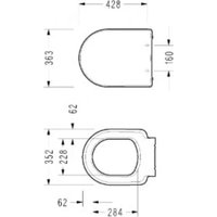 Унитаз подвесной Serel SM26KSS110H с крышкой 223BT00002 в Бобруйске