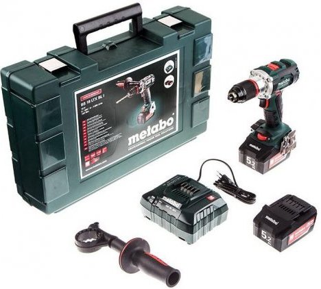 

Дрель-шуруповерт Metabo BS 18 LTX BL I 602358650 (с 2-мя АКБ 5.2 Ah, кейс)