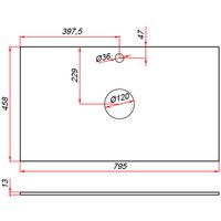 ЗОВ Столешница 13 CKP13W795458C2 (белый)