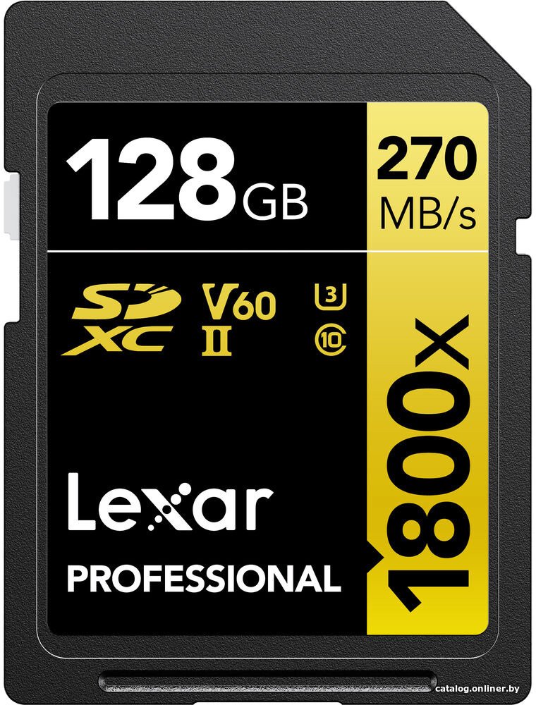 Карта памяти Lexar Professional 1800x SDXC LSD1800128G-BNNNG 128GB