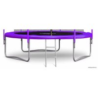 Батут Atlas Sport 374 см - 12ft (с лестницей, внутренняя сетка, сливовый)