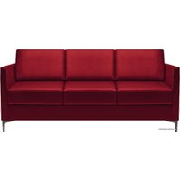 Диван Brioli Ганс трехместный (экокожа, L16 вишневый)