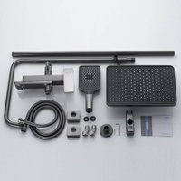 Душевая система  Shevanik S4436T (оружейная сталь)