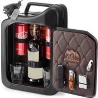 Подарочный набор Экспедиция Канистра - бар 10 л (черный, кожа)