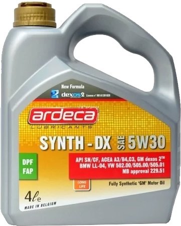 

Моторное масло Ardeca SYNTH-DX 5W-30 4л