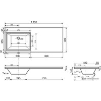 Умывальник Эстет Даллас 115, левая (белый)