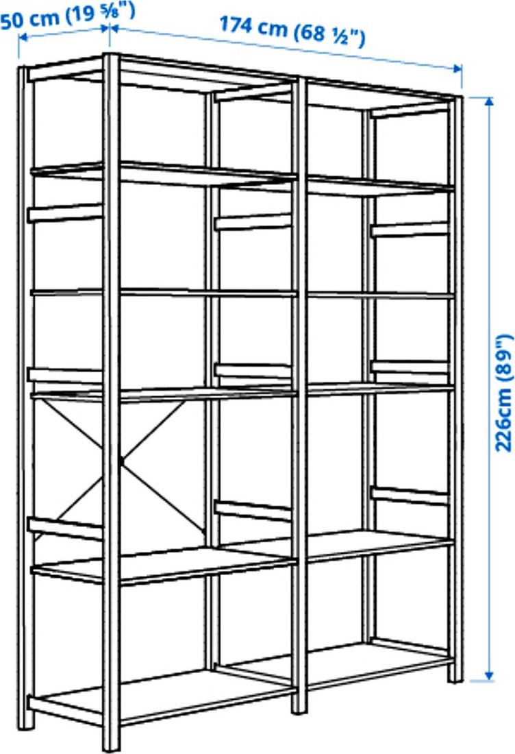 Стеллаж Ikea Ivar 2 S89407058
