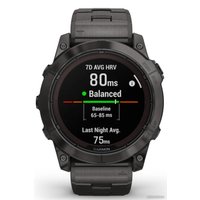 Умные часы Garmin Fenix 7X Pro Sapphire Solar (карбоново-серый титан/черный, с титановым и силиконовым ремешками)
