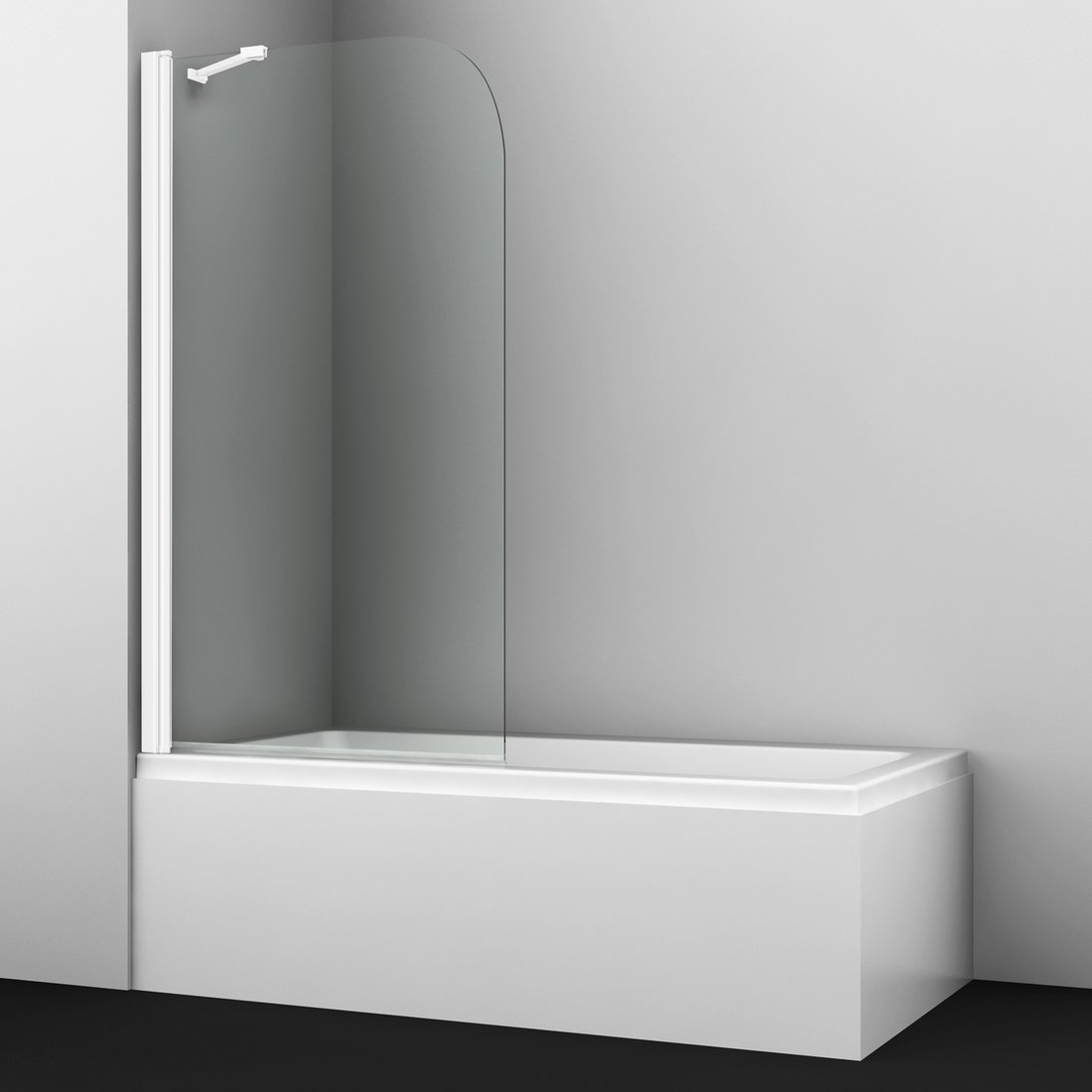 

Стеклянная шторка для ванны Wasserkraft Leine 35P01-80WHITE Fixed