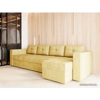 Угловой диван Настоящая мебель Константин Long (правый, н.п.б., вельвет, бежевый)