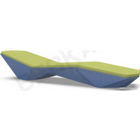 Шезлонг Berkano Quaro с подушками (синий/зеленый)