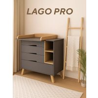 Детский комод Rant Lago Pro 800/4 (moon grey)