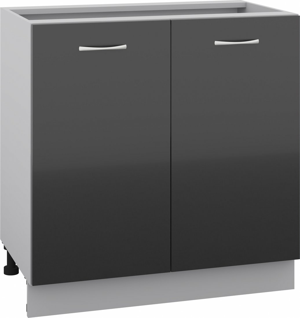 

Шкаф напольный Кортекс-мебель Корнелия Лира НШ80р без столешницы (черный)