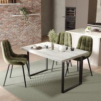 Кухонный стол Mio Tesoro Tako 36 120x66 (дуб крафт белый/черный)