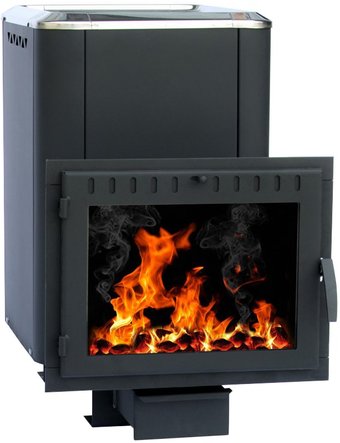 Банная печь Сибирь 18 конвекционная с панорамной дверцей