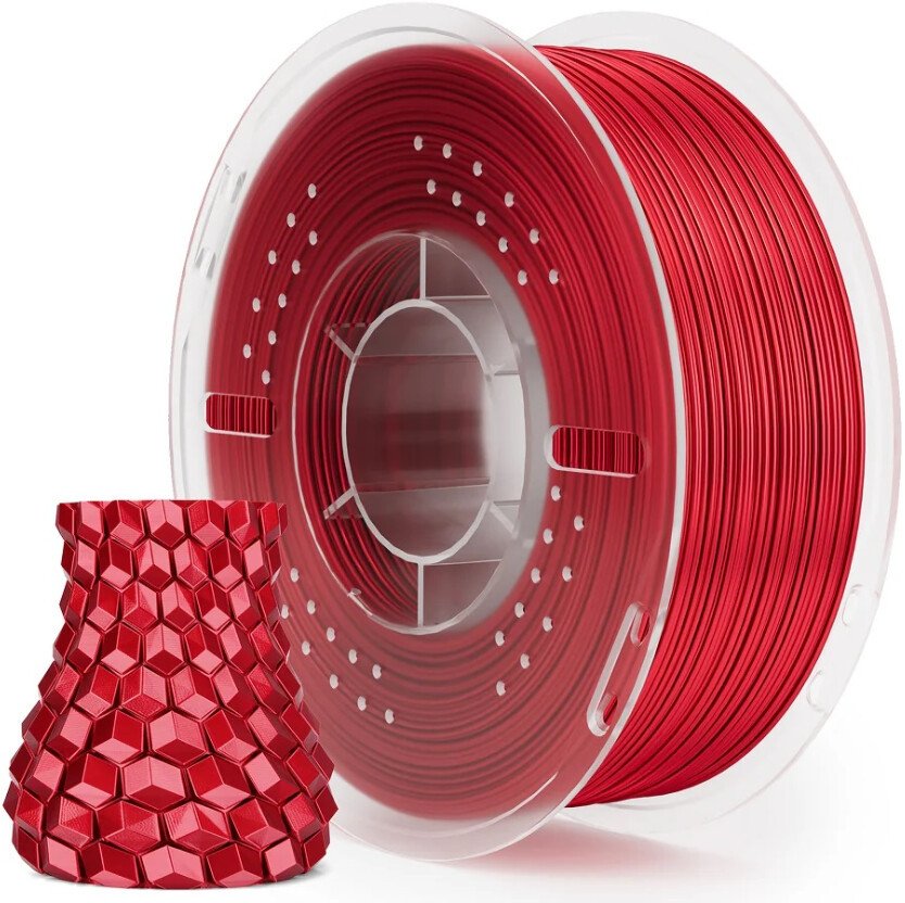 Филамент Elegoo PLA Silk (1.75 мм, 1 кг, истинно-красный шелк)