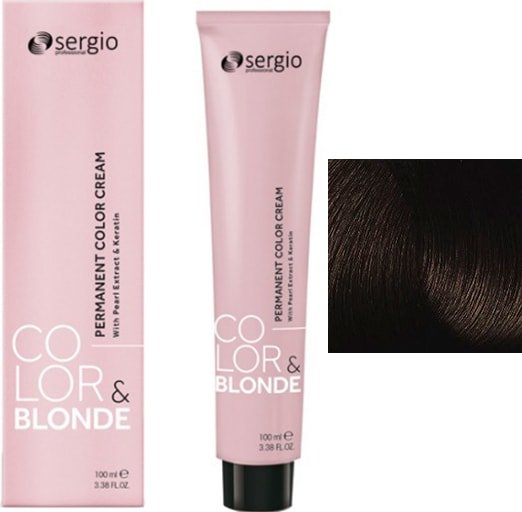 

Крем-краска для волос Sergio Professional Color&Blonde 3 темно-коричневый