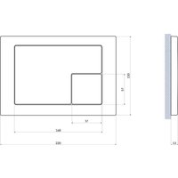 Унитаз подвесной Cersanit Brasko Slim 64824 + Aqua Prime М 50 68179 с кнопкой Corner 64077 (кнопка белый)