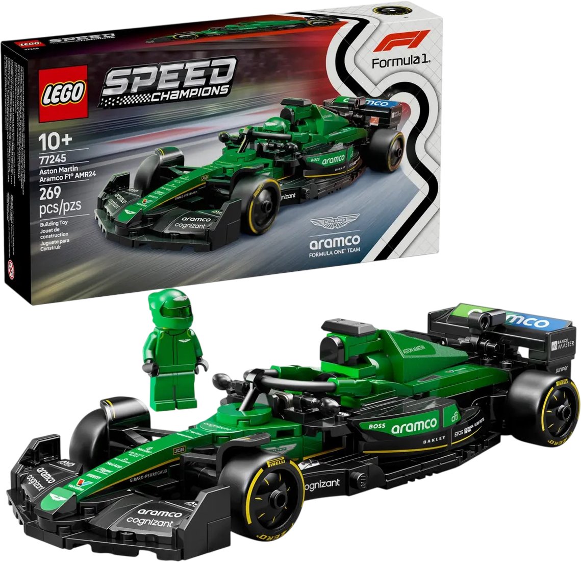 

Конструктор LEGO Speed Champions 77245 Гоночный автомобиль Aston Martin Aramco F1 AMR24