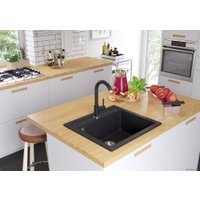 Кухонная мойка Aquasanita Quadro SQQ100W (alumetallic 202)