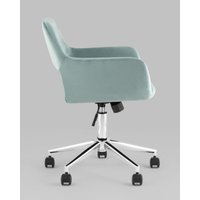 Офисное кресло Stool Group Ross chrome velvet Olive 61 (велюр серо-зеленый)