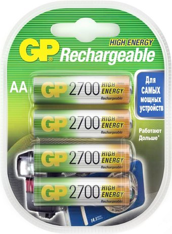 GP Rechargeable AA 270AAHC-2DECRC4