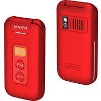 Кнопочный телефон Maxvi E5 up (красный)