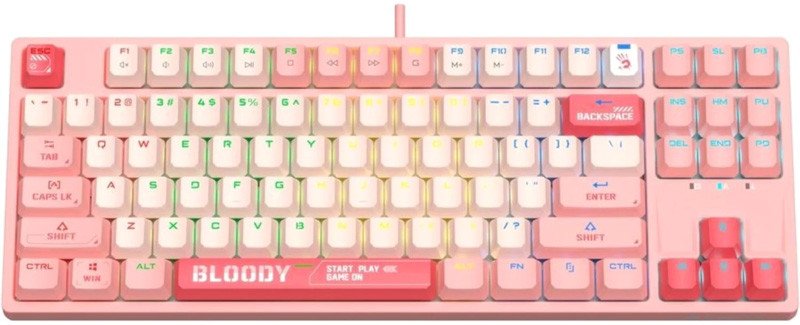 

Клавиатура A4Tech Bloody S87 Energy Pink (Bloody BLMS Red Plus)