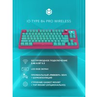 Клавиатура IO by Red Square Type 84 Pro g3ms Aquamarine (бирюзовый/розовый)