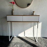 Консольный стол Shtabe Royal 5011 эко (белый/дуб кантри золотой/белый)