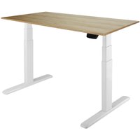 Стол для работы стоя ErgoSmart Ergo Desk Prime 1380x800x18 мм (дуб натуральный/белый)