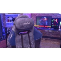 Игровое (геймерское) кресло AeroCool Duke Steel Blue (черный/синий)