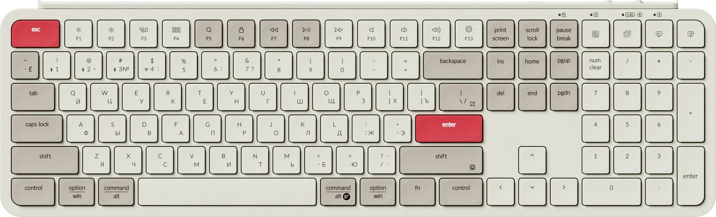 Клавиатура Keychron B6 Pro B6P-K13-RU (ретро красный)