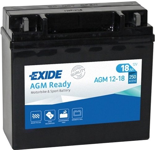 

Мотоциклетный аккумулятор Exide AGM 12-18 (18 А·ч)