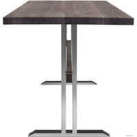 Кухонный стол Buro7 Двутавр 120 (классика, дуб мореный/серебро)