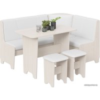 Обеденная группа Трия Техас исп. 1 (дуб белфорт/экокожа белый)