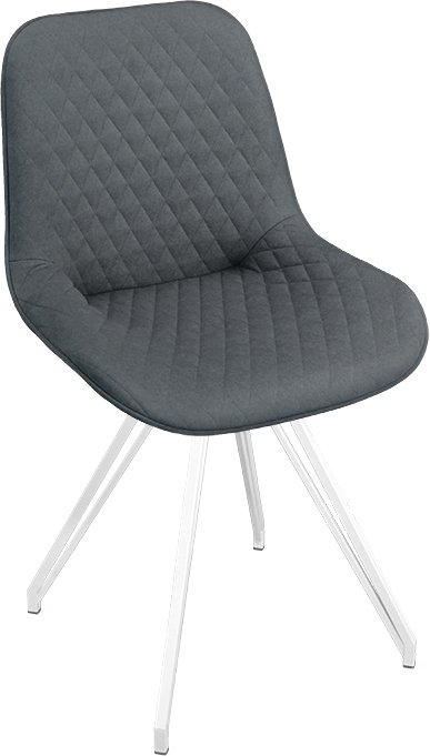 

Стул Трия Оливер К4 (белый матовый/микровелюр Jercy Graphite)