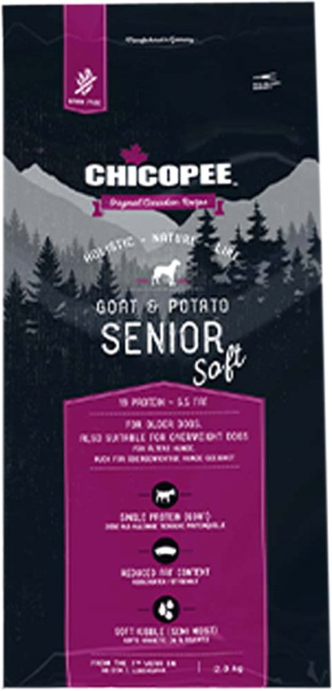

Сухой корм для собак Chicopee HNL Soft Senior Goat & Potato (коза с картофелем) 2 кг