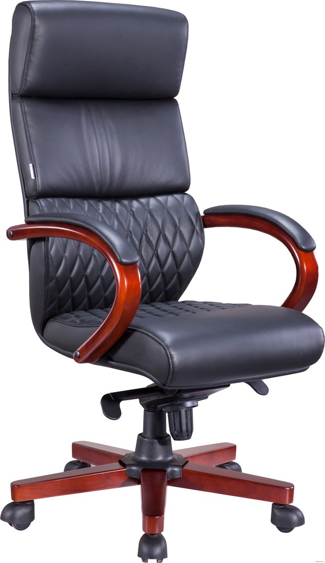 Офисное кресло Everprof President Wood (экокожа, черный)