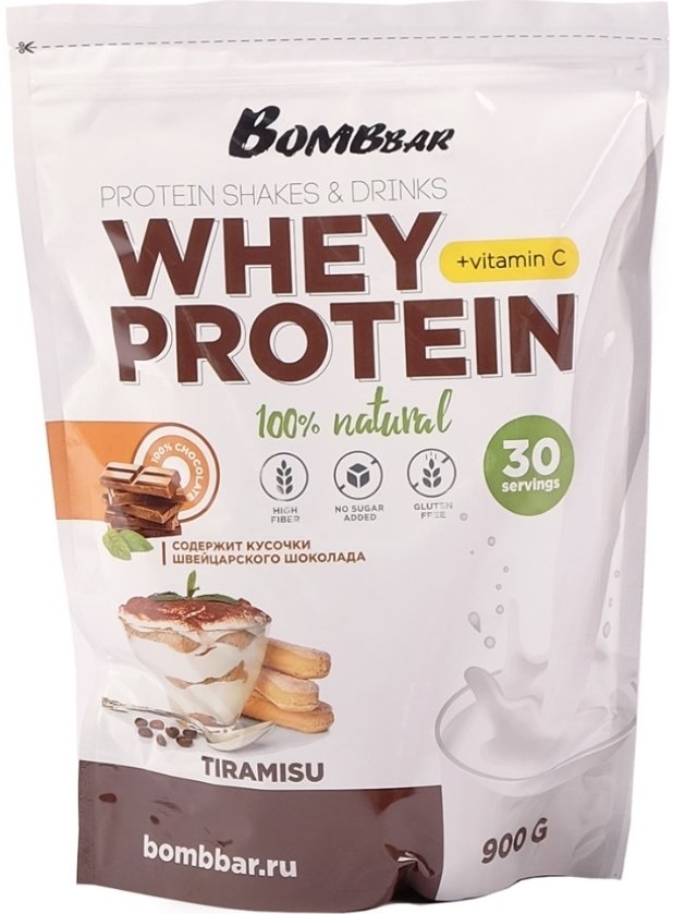 

Протеин сывороточный (концентрат) Bombbar Whey Protein (900 г, тирамису)