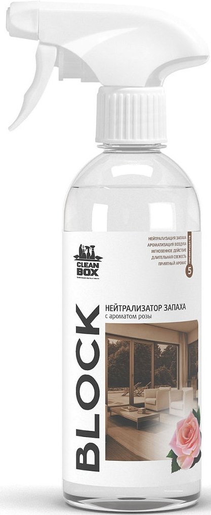 

Нейтрализатор запаха CleanBox Block с ароматом розы (500 мл)