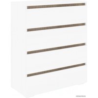 Комод Кортекс-мебель Бари 80 4ш (белый/белый/дуб сонома)