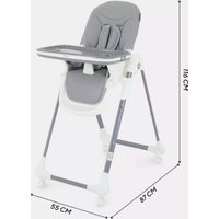 Высокий стульчик MOWbaby Honey New MBH170 (grey)