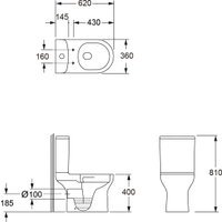 Унитаз напольный Lauter W246 2110246 + гигиенический душ Sano 21LT1292BM (горизонтальный выпуск)