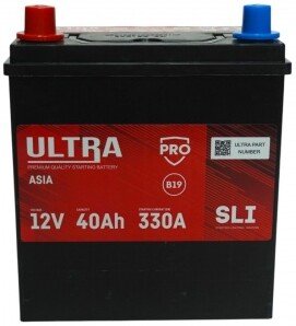 Автомобильный аккумулятор Ultra PRO Asia L+ 330A (40 А·ч)
