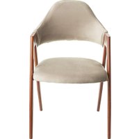 Стул с подлокотниками Mio Tesoro Луна DC-048A (велюр бежевый/коричневый) в Бресте