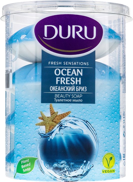 Duru Мыло туалетное Fresh Sensation Океанский бриз 4х100 г