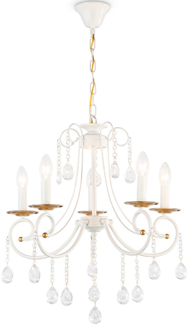 

Подвесная люстра Ambrella light TR4916/5 WH/GD