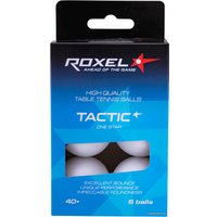 Мяч для настольного тенниса Roxel Tactic (белый, 1 звезда, 6 шт.)