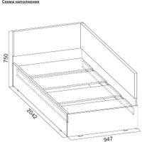 Кровать-тахта Mio Tesoro Bris КР 3 90x200 (ткань серый)